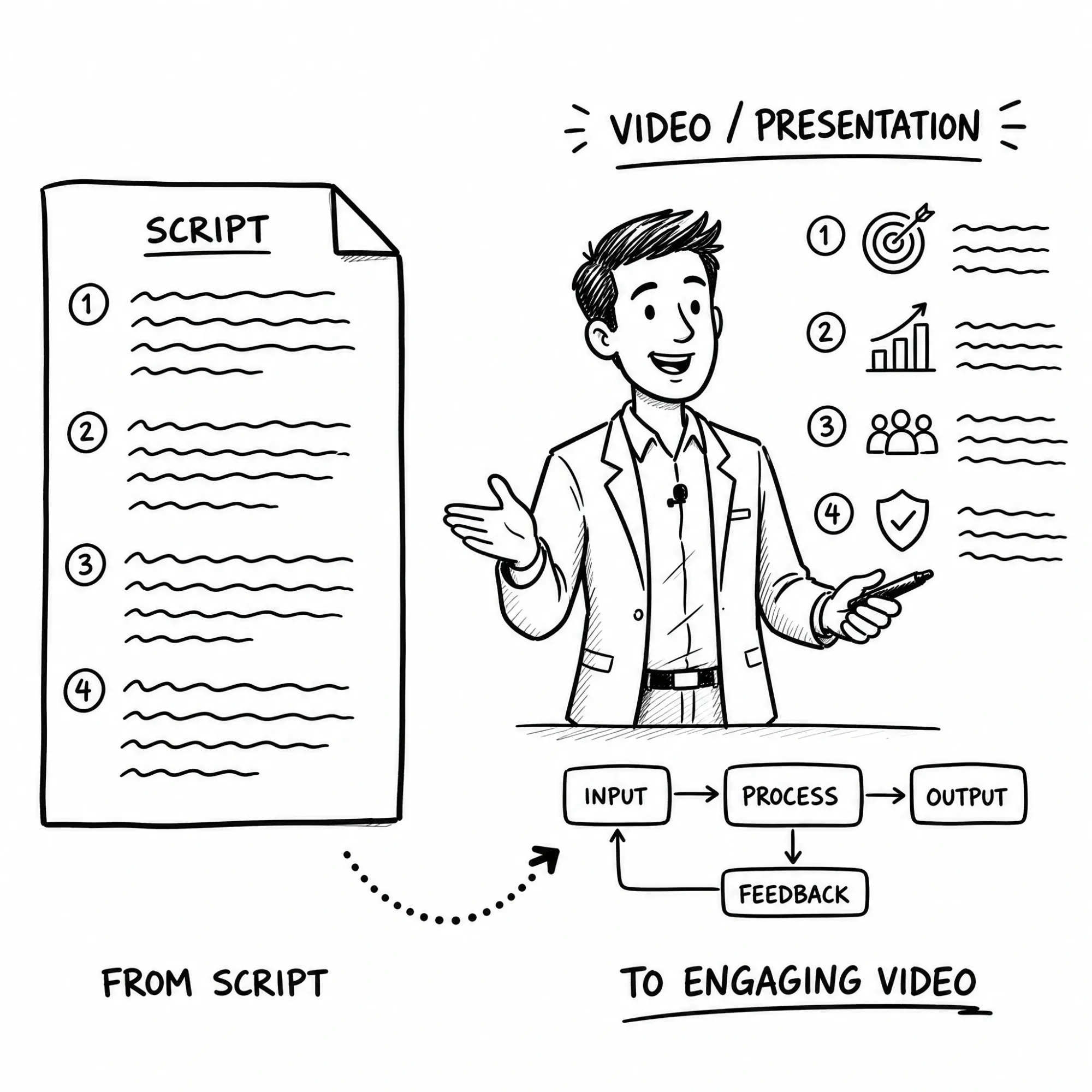 Script to whiteboard explainer video