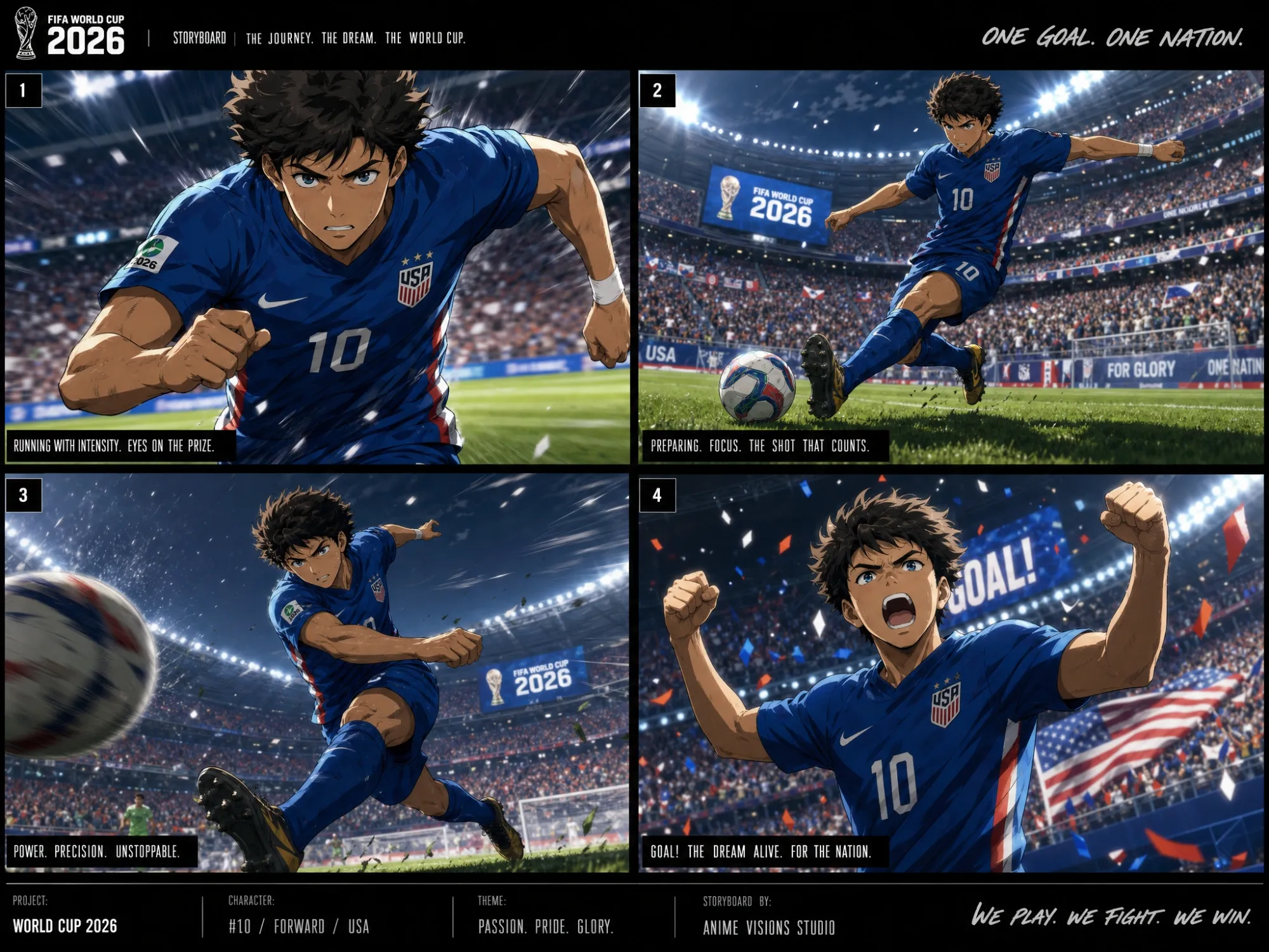 Consistent football character animation