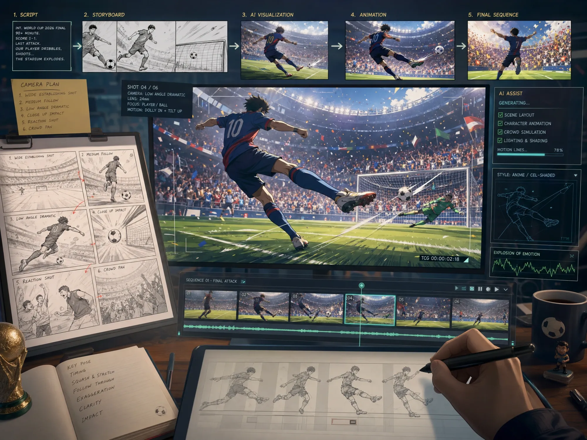 World cup animation canvas workflow