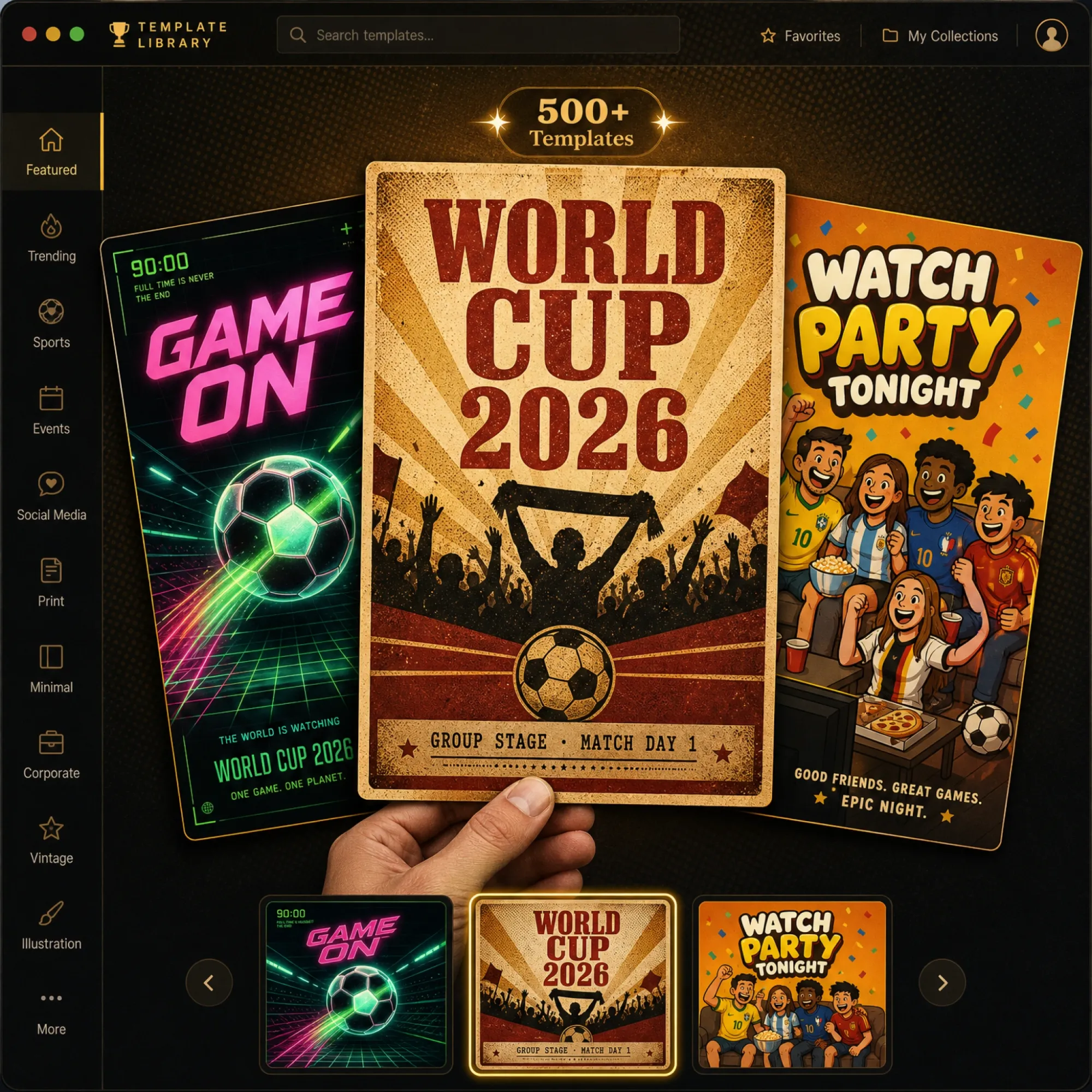 World Cup Fan Poster AI